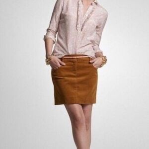 J. Crew Women's A-Line Corduroy Mini Skirt Brown Size 2 Casual
